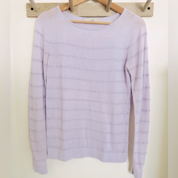Anne Taylor LOFT Lavender Long Sleeve Size S - Picture 1 of 4